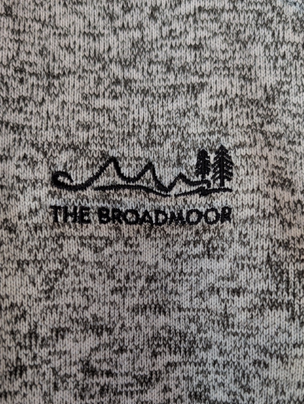 Columbia "Broadmoor" Heather Gray/Green Button-Up Cozy Pullover - Picture 3 of 7